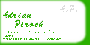 adrian piroch business card